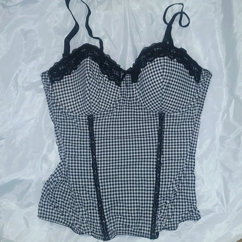 H&M gingham bustier